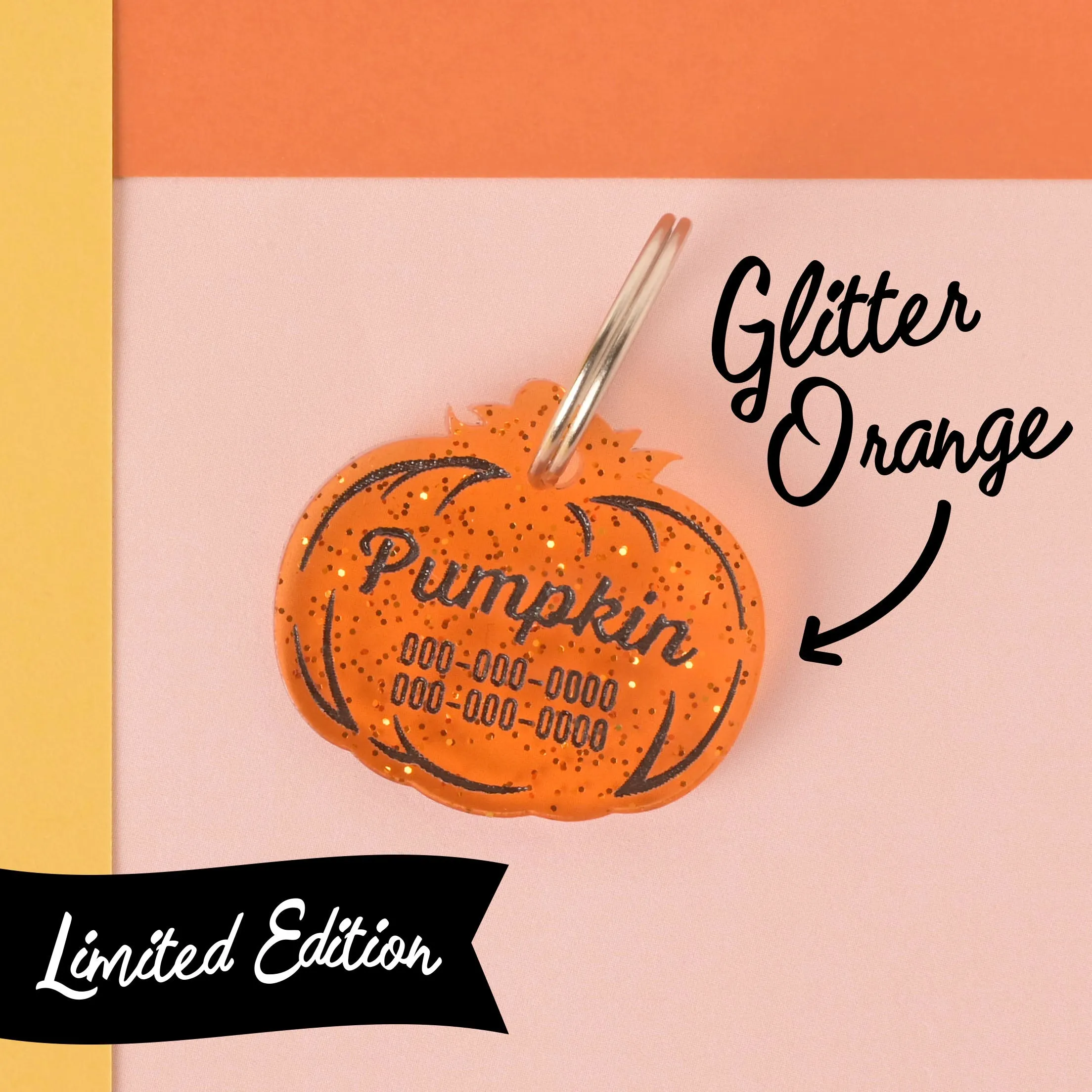 Pumpkin Personalized Pet Tag