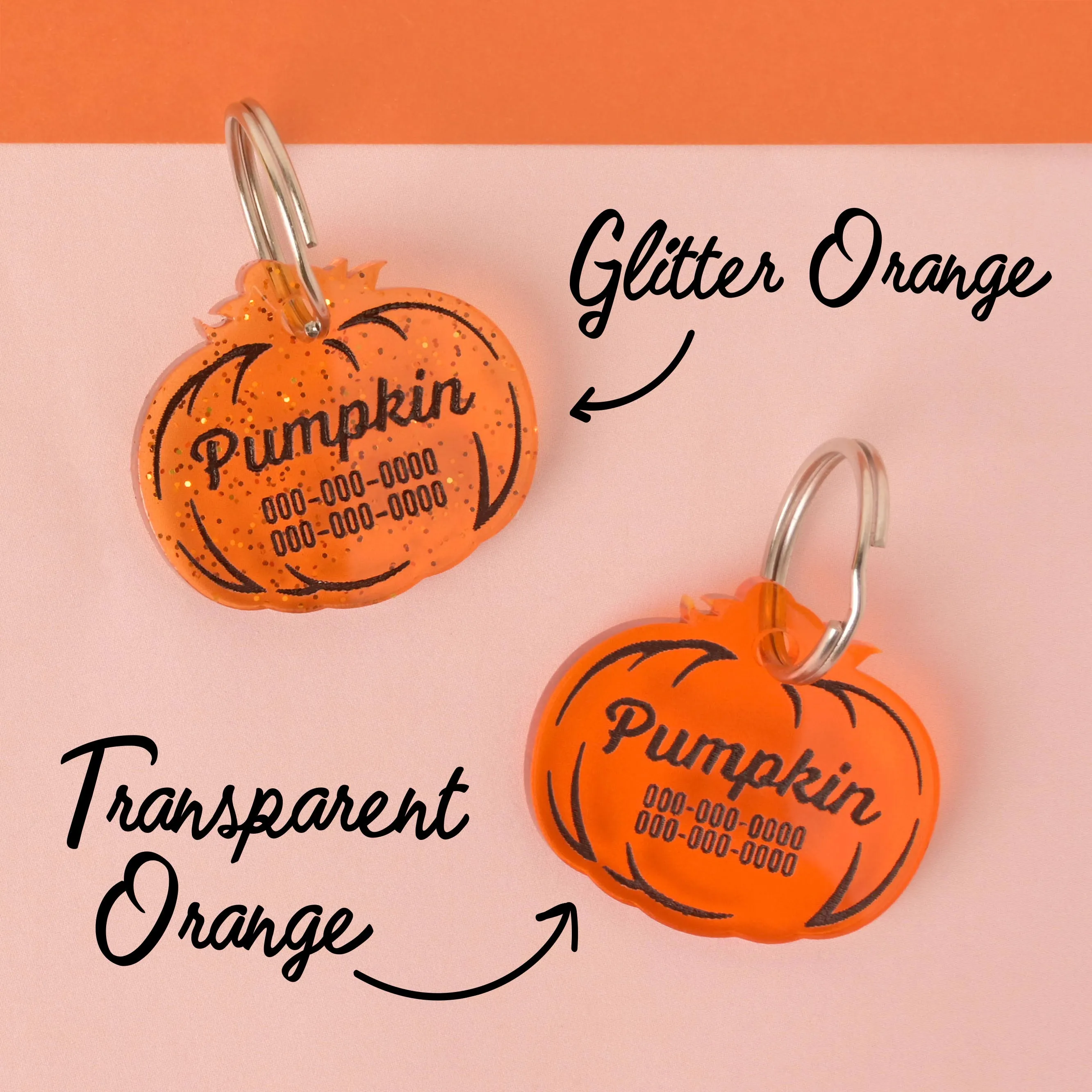Pumpkin Personalized Pet Tag
