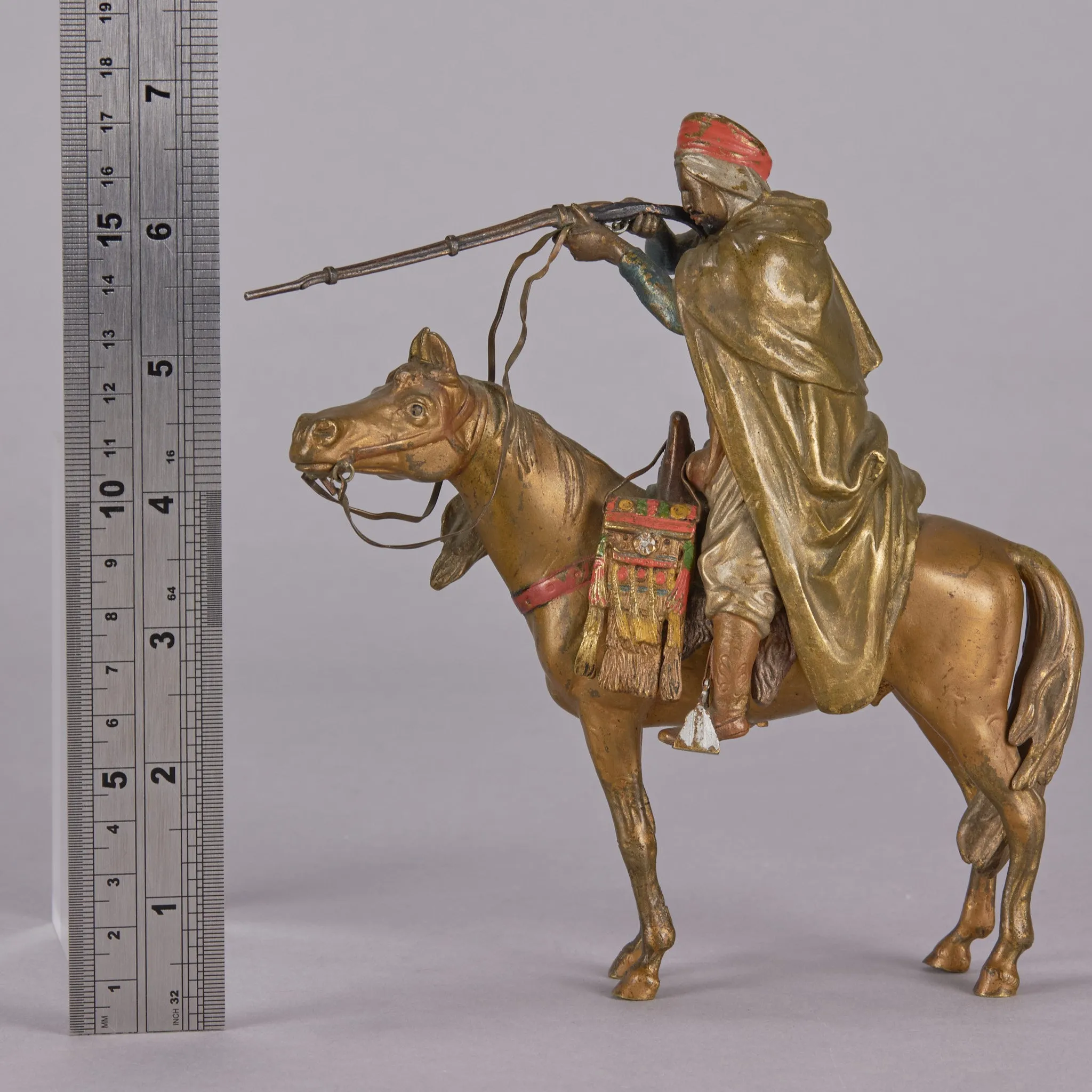 "Mounted Arab Warrior" by Franz Bergman
