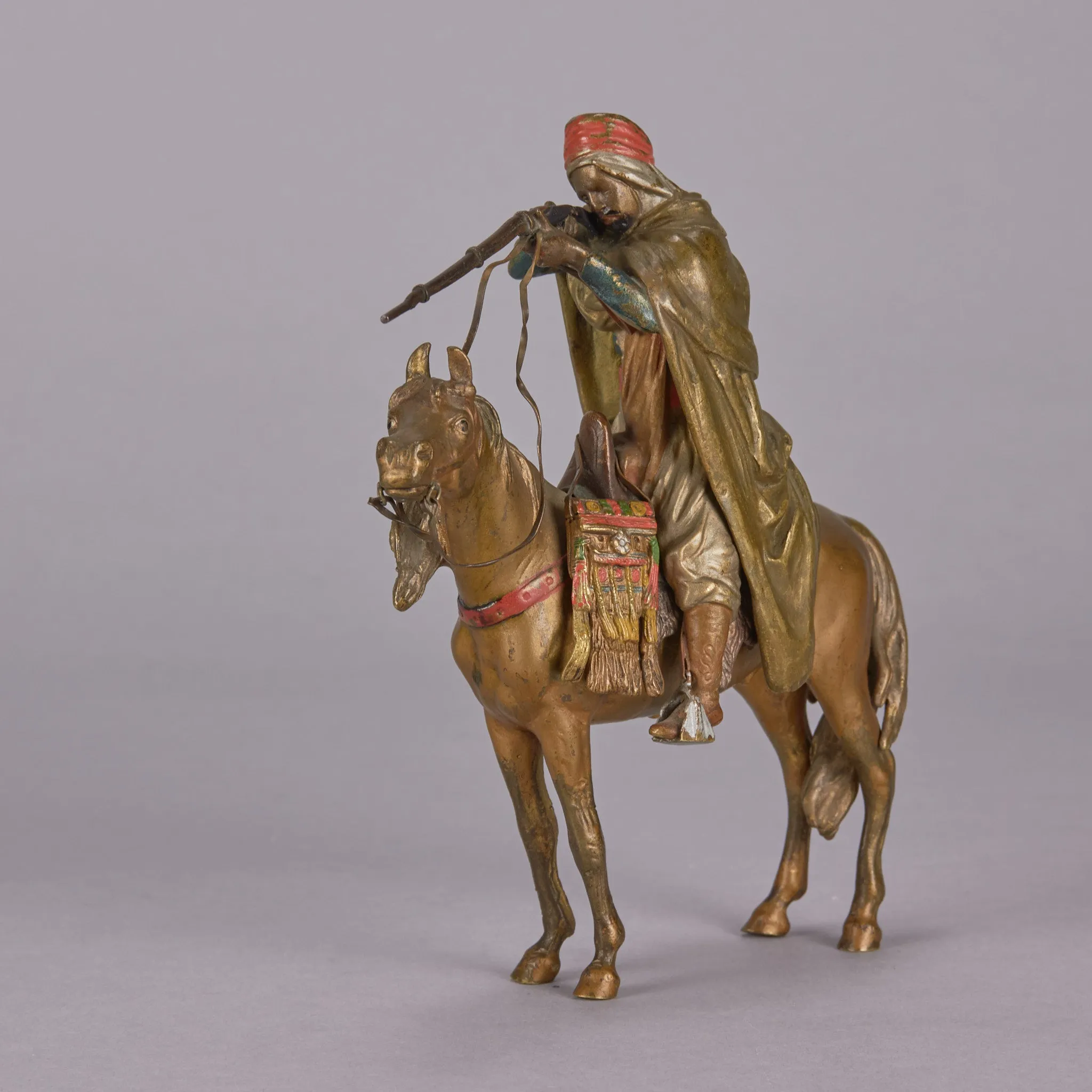 "Mounted Arab Warrior" by Franz Bergman