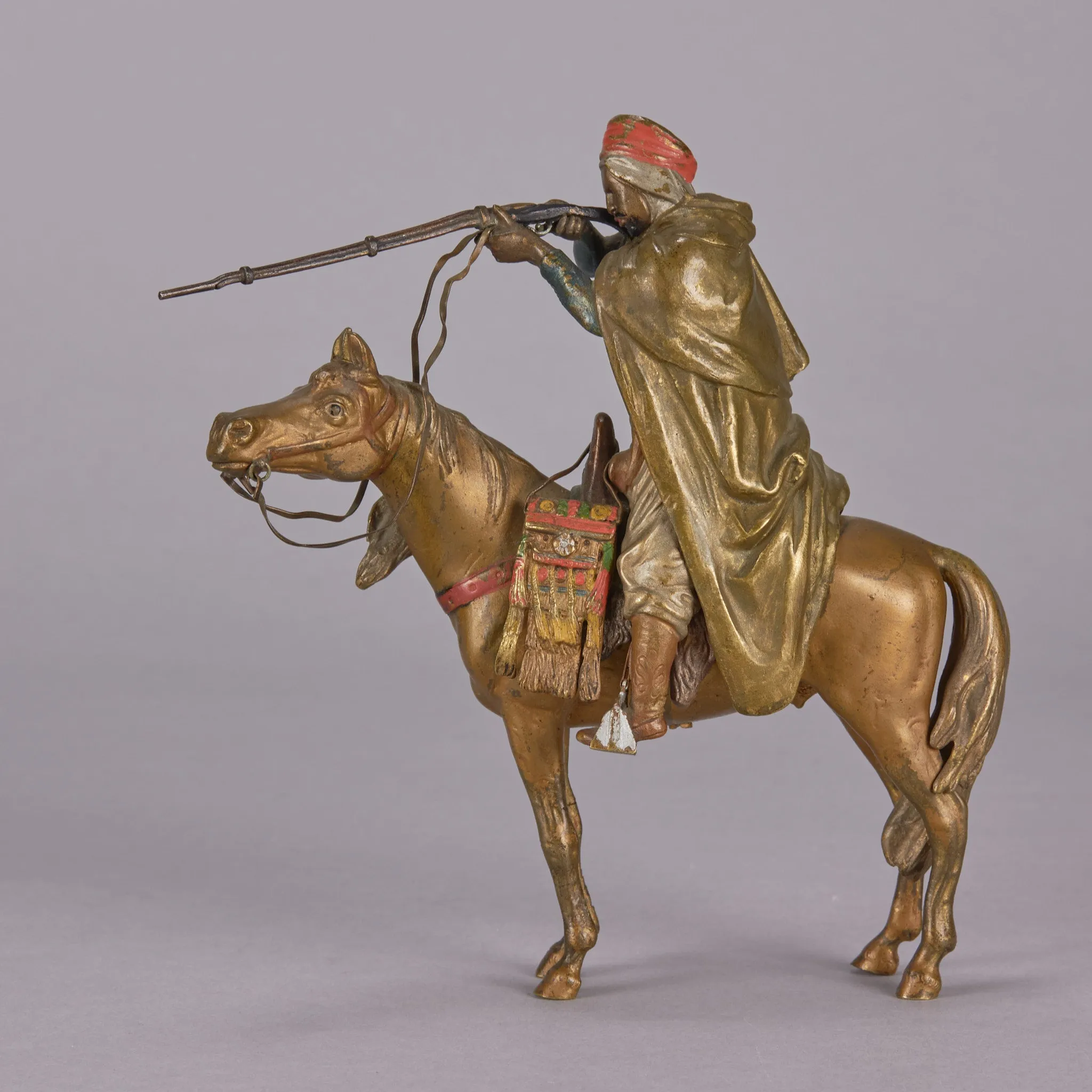 "Mounted Arab Warrior" by Franz Bergman