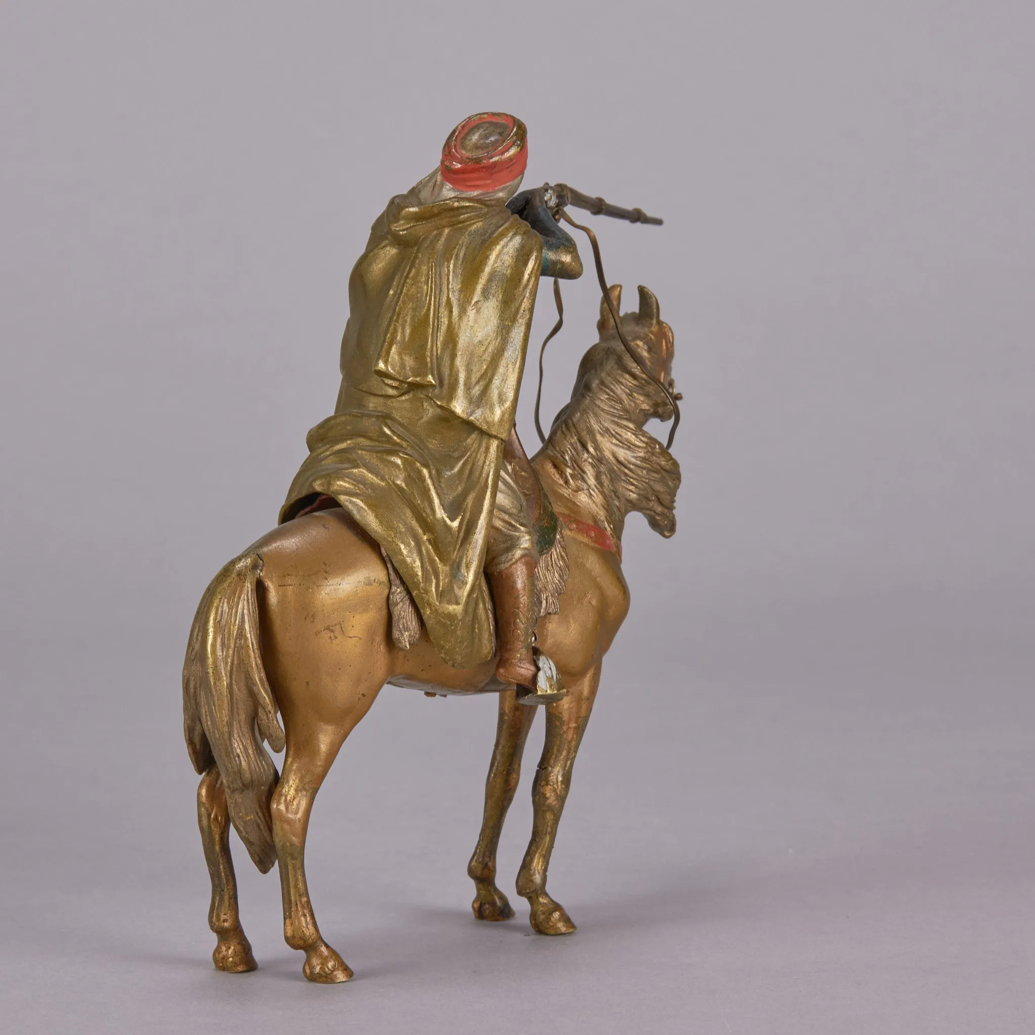 "Mounted Arab Warrior" by Franz Bergman