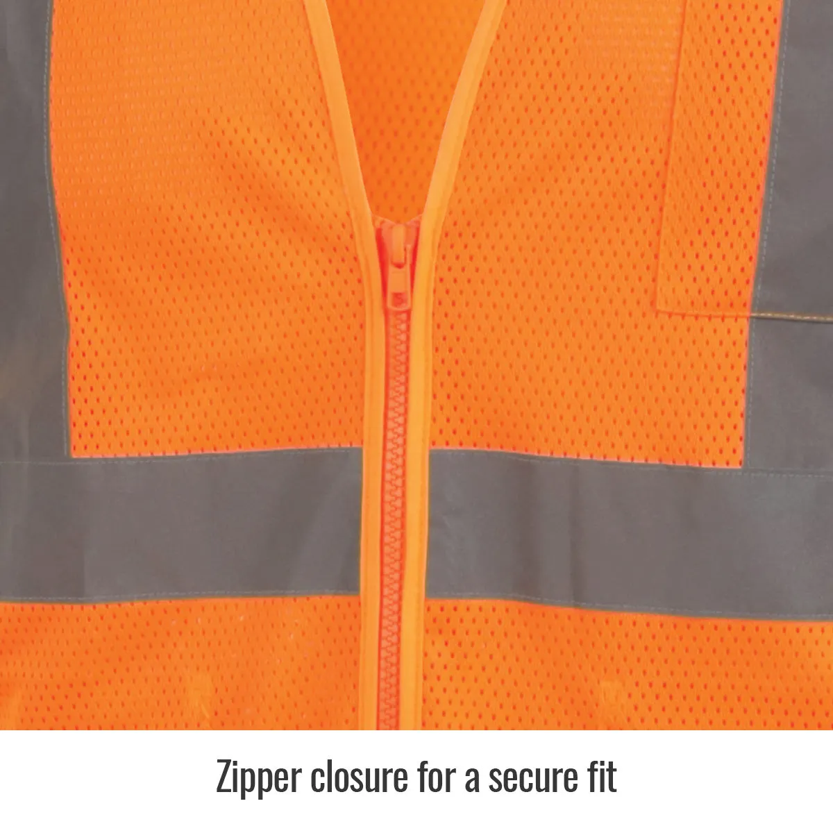 Revco VS2030-OR Orange ANSI Class 2 Short Sleeve Polyester Hi-Vis Safety Vest (1 Vest)