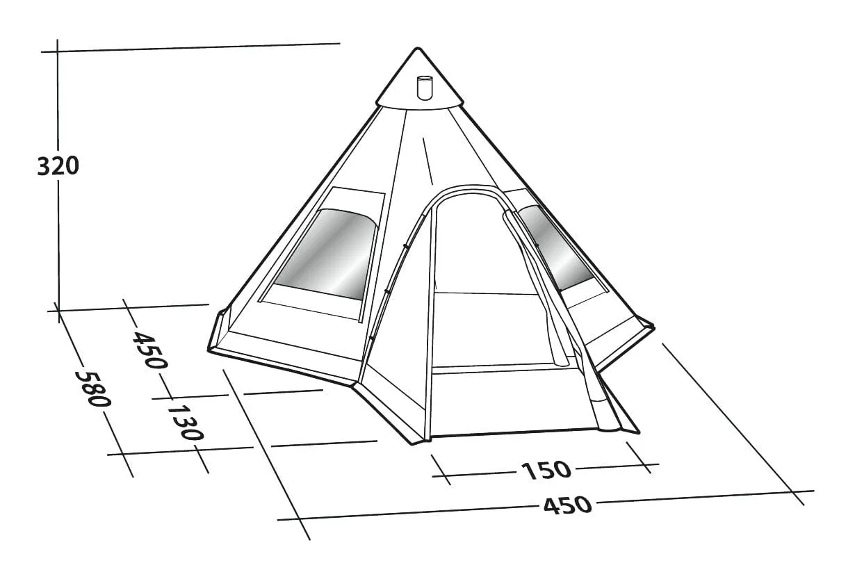 Robens Kiowa Polycotton Tipi Tent - 10 Berth