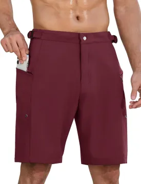 SILKWORLD Mens Swim Trunks Quick Dry 9" Board Shorts with Cargo Zip Pockets-No Liner