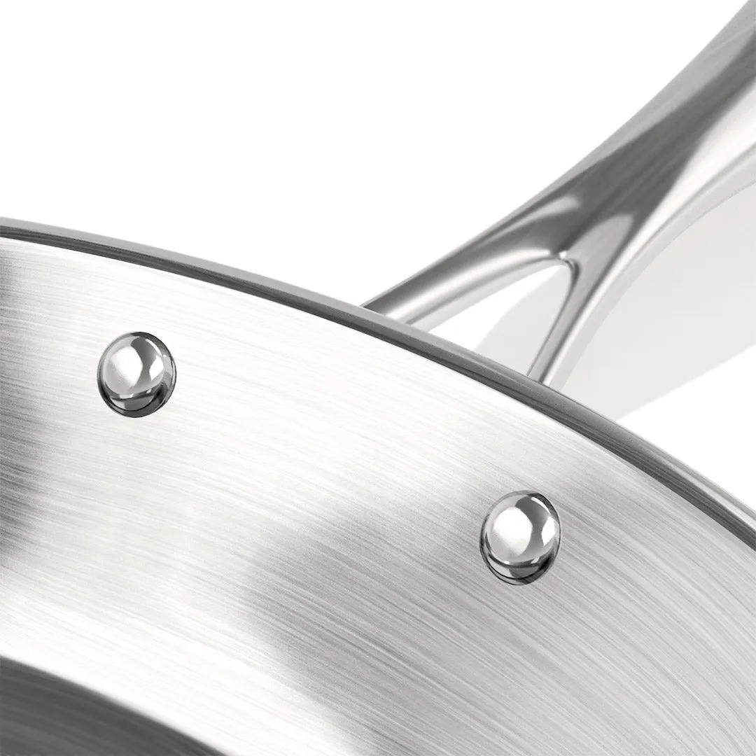 SOGA Stainless Steel Fry Pan 22cm 34cm Frying Pan Top Grade Skillet Induction Cooking FryPan