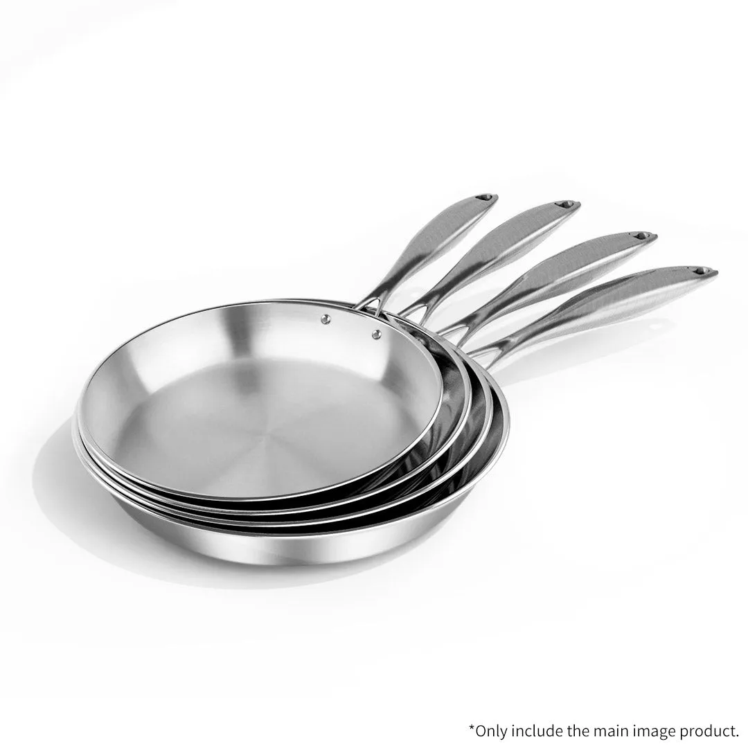 SOGA Stainless Steel Fry Pan 22cm 34cm Frying Pan Top Grade Skillet Induction Cooking FryPan