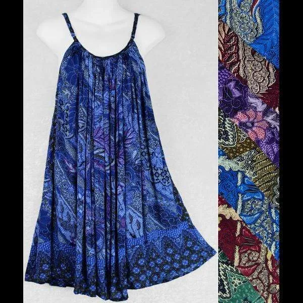 Traditional Batik Print Antique Parachute Dress