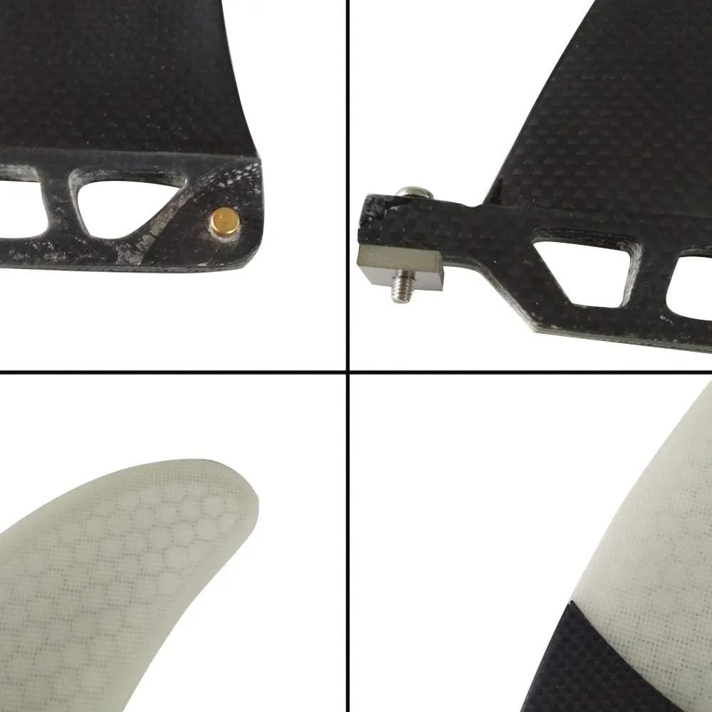UPSURF Longboard Fins, Fiberglass Honeycomb Carbon, Professional Surfboard Fins