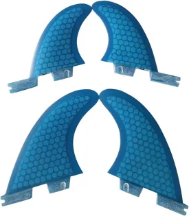 ZHU-CL Surf & SUP Fin 4Pcs Fiberglass Honeycomb Surfboard Tail Fin Paddle Board Fin Surfing Accessories Special Tail Rudder for Longboard Surfboard & Paddleboard (Color : Blue, Size : G3 GL)